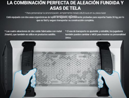 CASE ASUS TUF GAMING GT501 WHITE EDITION, RGB, V/TEMPLADO - Imagen 6