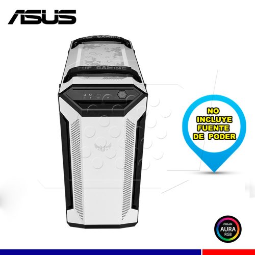 CASE ASUS TUF GAMING GT501 WHITE EDITION, RGB, V/TEMPLADO - Imagen 2