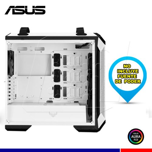 CASE ASUS TUF GAMING GT501 WHITE EDITION, RGB, V/TEMPLADO - Imagen 4